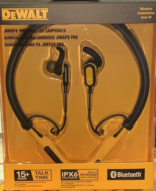 DEWALT Jobsite Pro In Ear Bluetooth Headphones - Black/Yellow for sale online | eBay