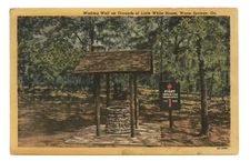 Wish Well Little White House Warm Springs Georgia President Roosevelt Postcard