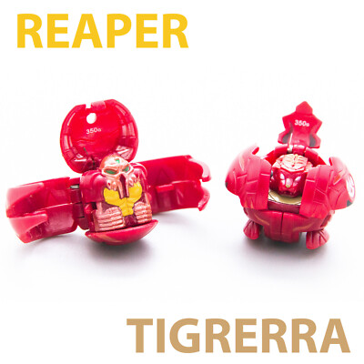 #ad #ad Bakugan B1 Red Pyrus REAPER 350G Red Pyrus TIGRERRA 350G Clean Tested Works $15.69