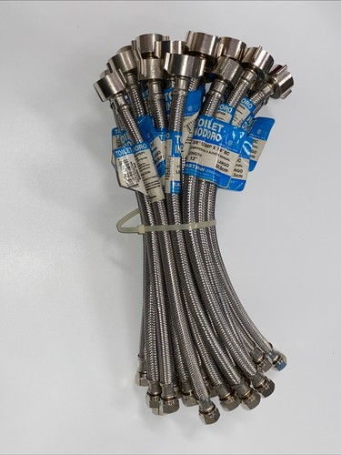 21 Pack: 12" Braided toilet supply Lines. 3/8” COMP x 7/8” x 12” Pn 48088 Z4
