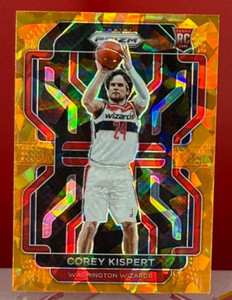2021-22 Panini Prizm Prizms Orange Ice #275 Corey Kispert RC ROOKIE