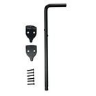 ALEKO Outdoor Heavy Duty Steel Cane Bolt Gate Drop Rod Lock 12" High Black