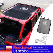 1pcs Star Black Bikini Top Mesh Sun Shade Cover For Jeep Wrangler Jl 2018 4dr