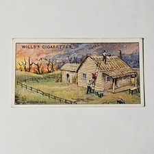 1915 WILLS Overseas Dominions Cigarette Card No. 50 A BUSH FIRE. 8A6 WILLS'S