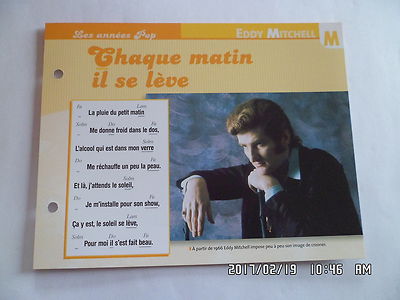 Record Card Happy To Sing Eddy Mitchell Every Morning It Is Leve Ebay