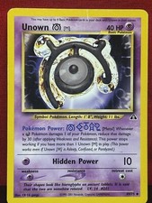 Unown Pokemon Card Noe Discovery 49/75 Damaged
