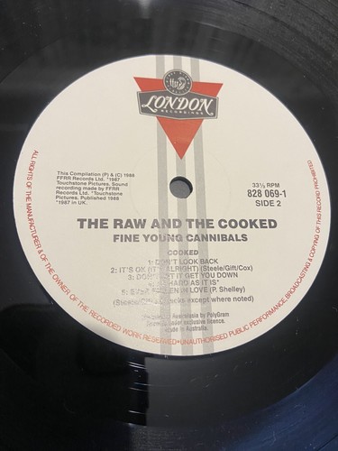 Fine Young Cannibals The Raw And The Cooked 1988 Vintage Vinyl LP Record - Picture 6 of 7