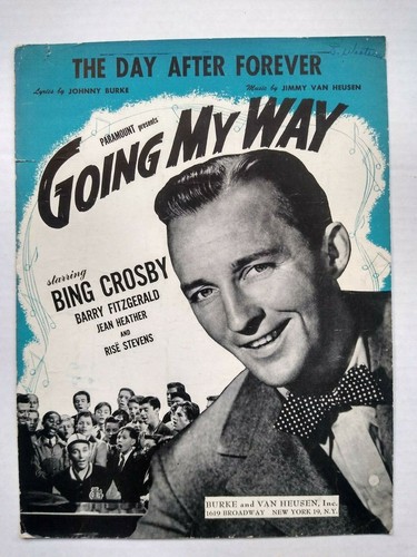 The Day After Forever 1944 Bing Crosby Going My Way Film Vintage Sheet Music - Picture 2 of 3