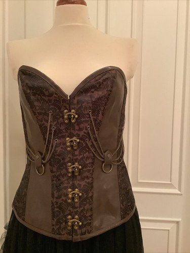 Tolle Steampunk Corsage,braun,Cosplay,außergewöhnliche Details, Fasching NEU - Bild 2 von 4