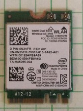 Genuine Intel Dual Band Wireless-AC 3160 3160NGW Bluetooth WLAN WiFi Card N2VFR