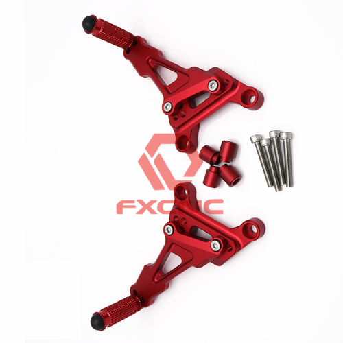 For SOCO TC/TS LITE PRO FXCNC CNC Front Rearsets Foot Pegs Footrests Red pair - Picture 2 of 6
