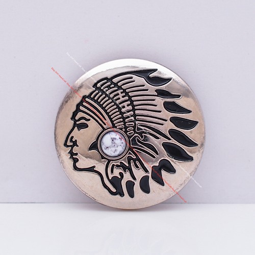 10X Indian Chief Turquoise Leathercraft Concho Clothes Connector Sewing Button - Picture 11 of 51
