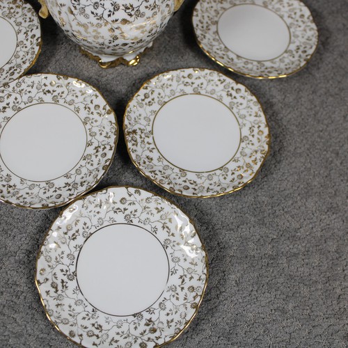 Bavarian Porcelain Tea Set Rudolf Wachter Gold Floral Patern - Five Cup Set - Picture 17 of 23