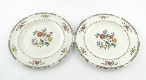 Par de 2 platos de ensalada Royal Doulton Kingswood hechos en Inglaterra TC 1115 - Imagen 1 de 12