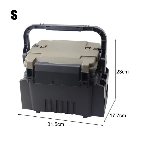 Fishing Tackle Box Multifunction Fisherman Tackle Box Plastic Fishing Rod New - Imagen 10 de 25