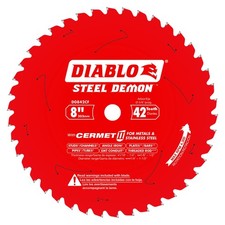 Diablo D0842CF 8" x 42-Teeth Steel Demon™ Cermet II Saw Blade for Thick Metal