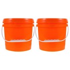 2 Stück große Farbeimer, leere Farbhalter mit Kunststoffdeckel, Maleimer,