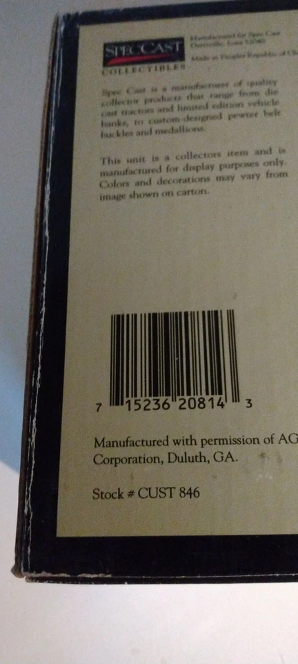 Allis Chalmers One -Sixty 1/16 Resin Orange Spectacular 160 Edition Preown - Image 3 of 4