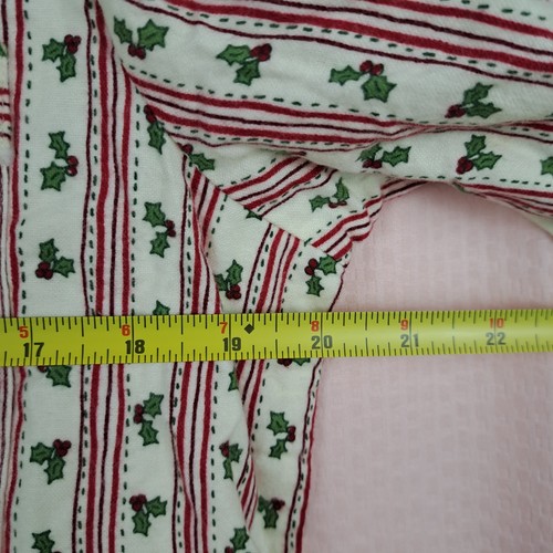Vintage NWT Erika Taylor Christmas Holly Leaves Pajamas Shirt Size M - Picture 3 of 9