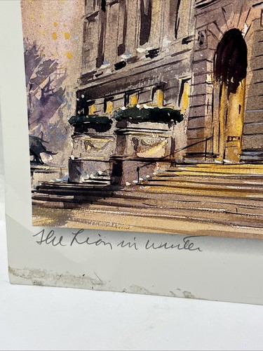 Zwei Lithographien signiert JACK SIMMERLING Coho Sonnenaufgang Der Löwe im Winter Chicago - Bild 11 von 14