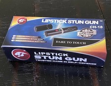 Flashlight Lipstick Stun Gun Women Self Defense Bright Led Black NOS