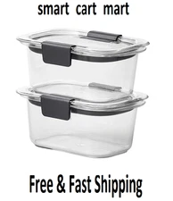 Rubbermaid Brilliance 1.3 Cup Stain-Proof Food Storage Container, Pack of 2
