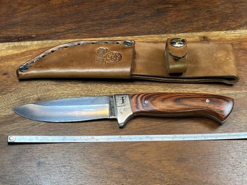 Frost Cutlery Fixed Blade Knife Decorative Bolsters +New Handmade Leather Sheath - Picture 10 of 10