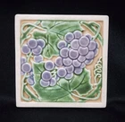 1921 Rookwood Pottery 5.5" Trivet Vineyard Tile Vintage Grapes #1683