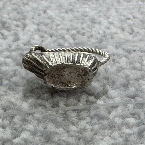 7 Miniatur Puppenhaus Silber Krug Kelche Französisch Weinkorb Sahne Zucker Tablett - Bild 13 von 13