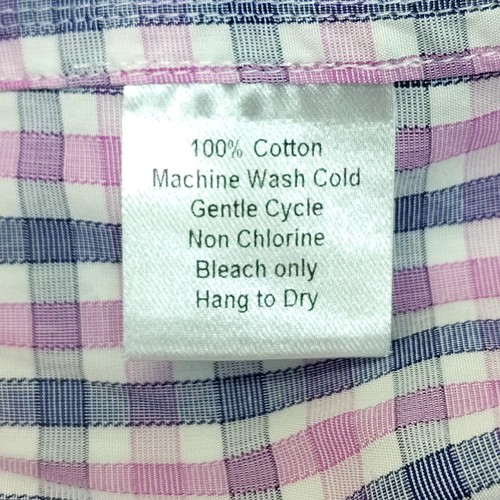 Camisa abotonada Untuckit para hombre talla XL multi cuadros calce ajustado manga larga hecha en EE. UU. - Imagen 7 de 10