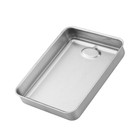 Compact Rectangular Stainless Steel Serving Tray for Sushi Fruit Appetizers
