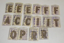 16 lot New DURO Decals Letters Gold 2" Indoor Outdoor Bordered