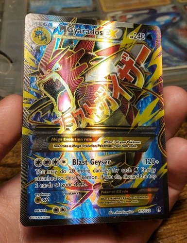 Mega M Gyarados EX Full Art Holo 115/122 XY BREAKpoint Pokémon Card LP+/NM TCG - Picture 2 of 12