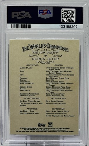 Derek Jeter PSA 9 -2019 Topps Allen & Ginter Portrait - ‘Smile’ -Yankees Captain - Picture 6 of 8