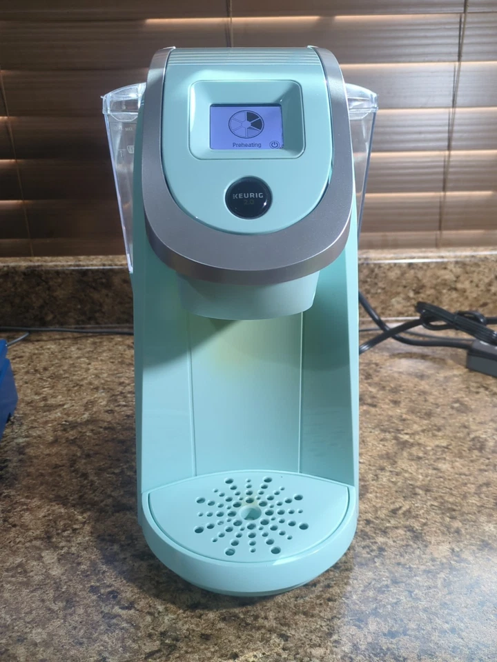 Keurig 2.0 K250 Coffee Maker Aqua Sky with Pod Holder – Tested & Works Great - Image 2 of 3