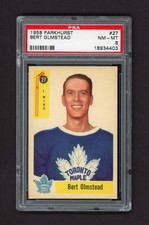 1958-59 PARKHURST #27 BERT OLMSTEAD  PSA 8