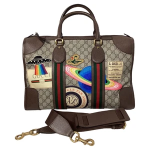 Sac de voyage Gucci Gg monogramme patch détails en toile homme multicolore taille unique