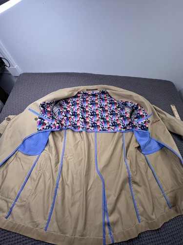 Robert Graham Men Large 42 Khaki Unstructured Jacket Coat Blazer Office Soft - Picture 6 of 12