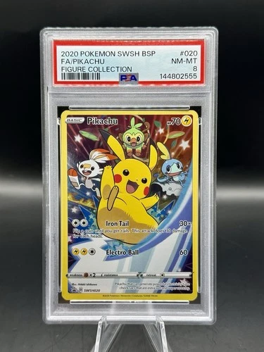 PSA 8 Pikachu FA Black Star Promo SWSH020 Pokemon Figure Collection 2020 ENGLISH