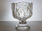 Vintage glass bowl with relief motif - fabulous and decorative craftsmanship