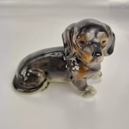 Vintage bona china Dachshund dog puppy 3.5" Length ornament figurine - Picture 8 of 8