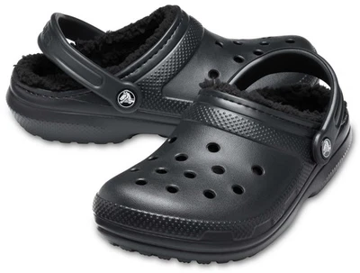 Crocs Clogs Cayman Classic lined 060 Schwarz Sandale Pantolette Warm 203591 060