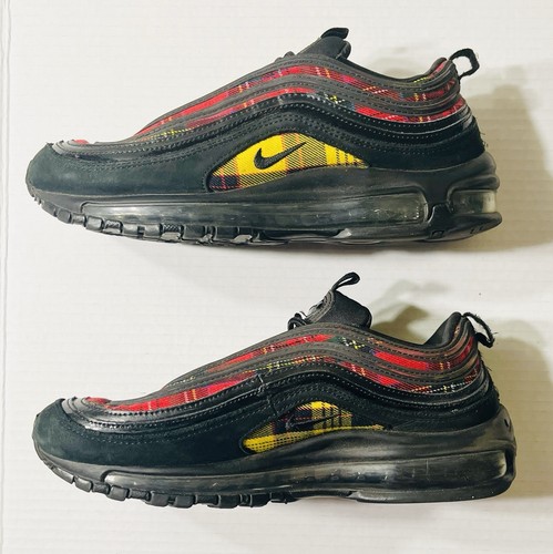 Nike Air Max 97 Tartan Sneakers Women’s 9 Black Plaid AV8220-001 Reflective - Picture 6 of 9