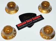 Gibson Les Paul Double Trouble Knobs Set Gold Bell SG Guitar Parts ES Custom V