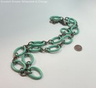 J. Crew Gold Tone Blue Resin Oval Link Necklace 73.5g — photo 2