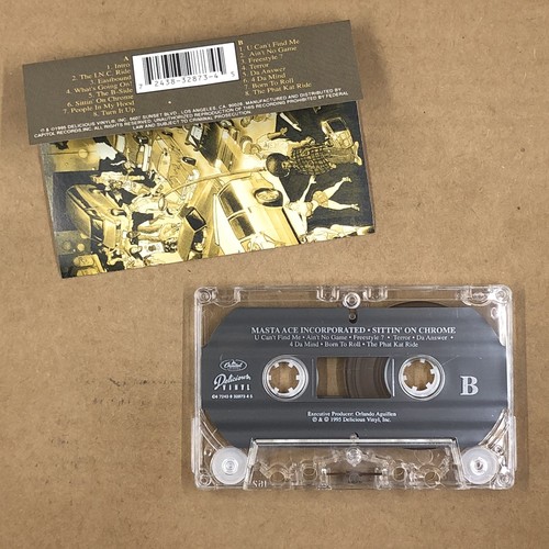 MASTA ACE INC Cassette Tape 90s Rap Hip Hop SITTIN ON CHROME CELLA DWELLAS - Picture 3 of 6