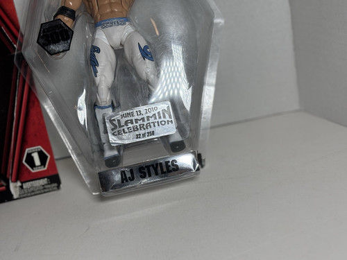 Figura de acción de lucha libre autografiada AJ STYLE - TNA Jakks Deluxe Impact Series 1 - Imagen 4 de 10