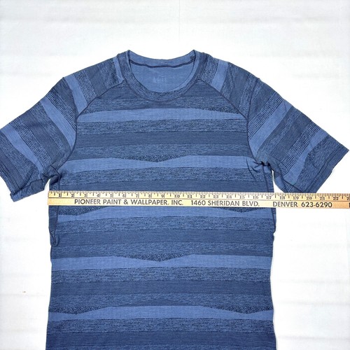 REI Co-Op 100% Merino Wool Blue Striped Short Sleeve Baselayer T-Shirt Womens SM - Picture 4 of 7