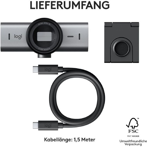 Logitech MX Brio Ultra HD 4K Collaboration and Streaming Webcam 1080p Graphite - Picture 5 of 5