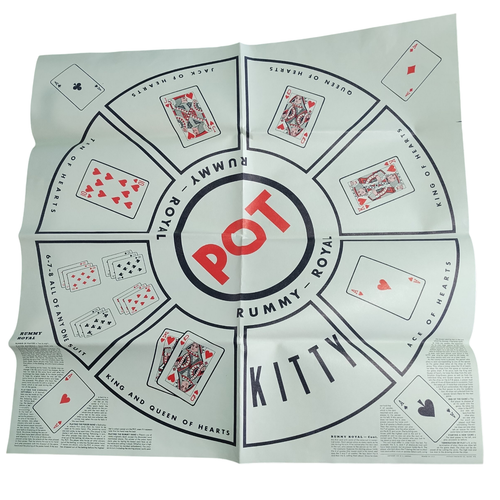 Hoja de juego de plástico tamaño mesa Rummy Royal Michigan vintage años 70 Whitman Publish - Imagen 2 de 22